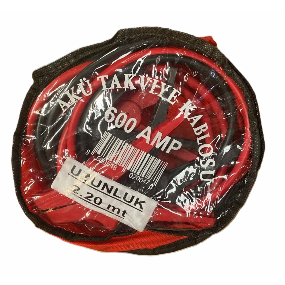 AKÜ TAKVİYE KABLOSU 600 AMP 2.20 MT
